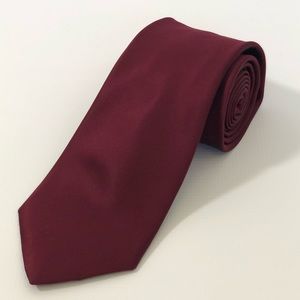 Joseph & Feiss Burgundy Silk Neck Tie